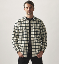 Filson Mens Alaskan Guide Shirt - Cream / Peat Multicolored Plaid