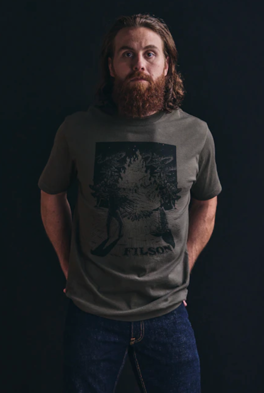 Filson Mens Short Sleeve Frontier Graphic T-Shirt -Tarmac Vision