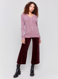 Charlie B Womens Cable Knit Sweater