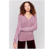 Charlie B Womens Cable Knit Sweater