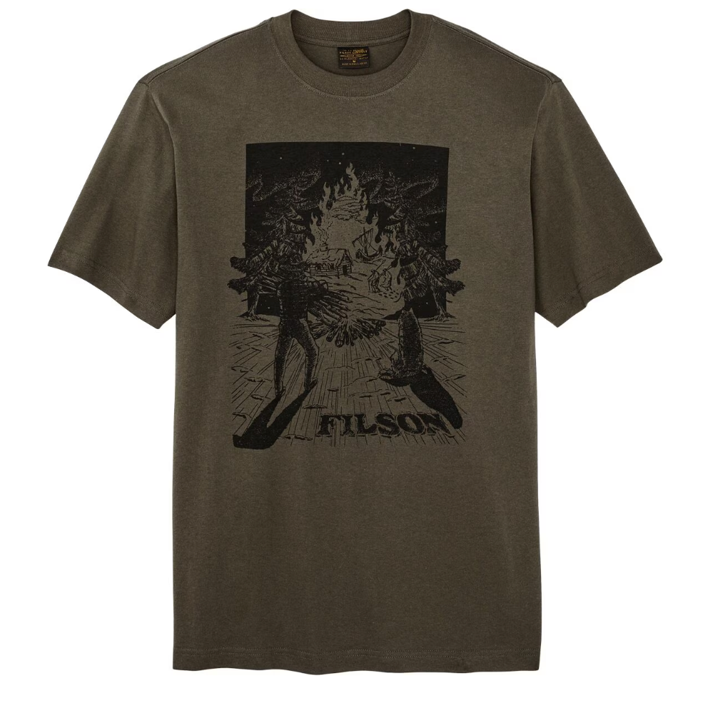 Filson Mens Short Sleeve Frontier Graphic T-Shirt -Tarmac Vision