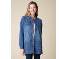 Habitat Womens Long Stretch Denim Boyfriend Jacket