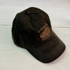 Montana Wax Finish Gold Elk Embroidery Charcoal Cap - Gold Lettering