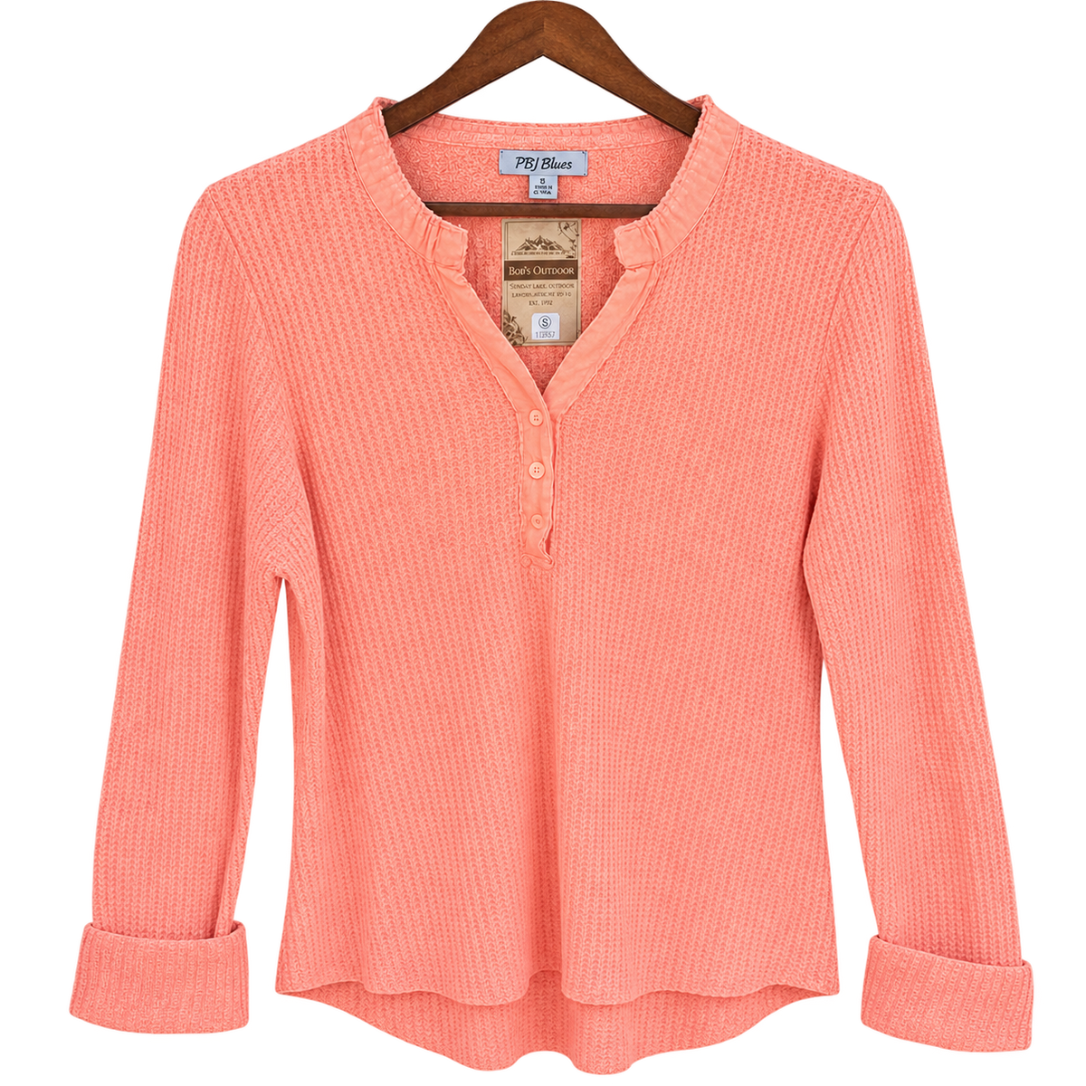 PBJ Womens Button V-Neck Sweater