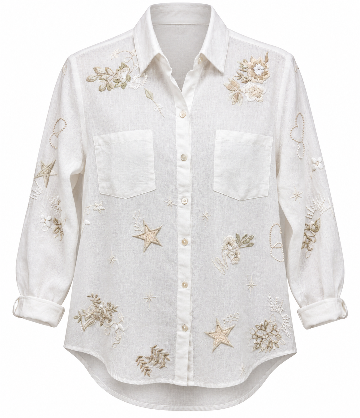 Caite and Kyla Linen Zora Shirt
