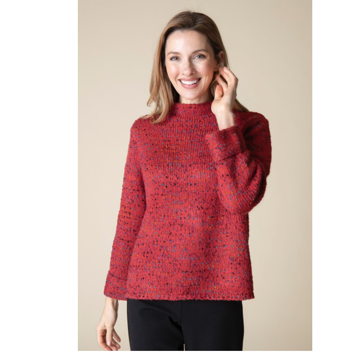 Habitat Womens Confetti Funnel Neck Sweater