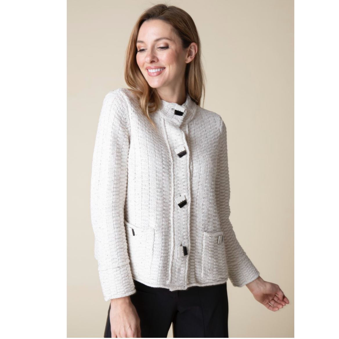 Habitat Womens Tweed Brick Stitch Cardigan Sweater