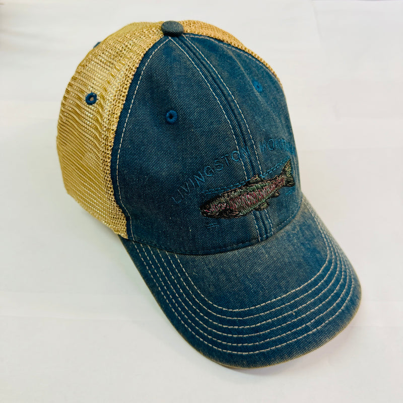 Montana Trout Embroidery Teal/Khaki Cap