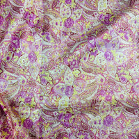 Wyoming Traders Pink Paisley Frontier Calico Silk Scarf