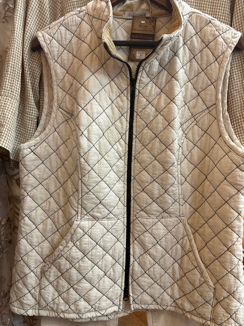 Cut Loose Womens Quilted Vest - Jicama