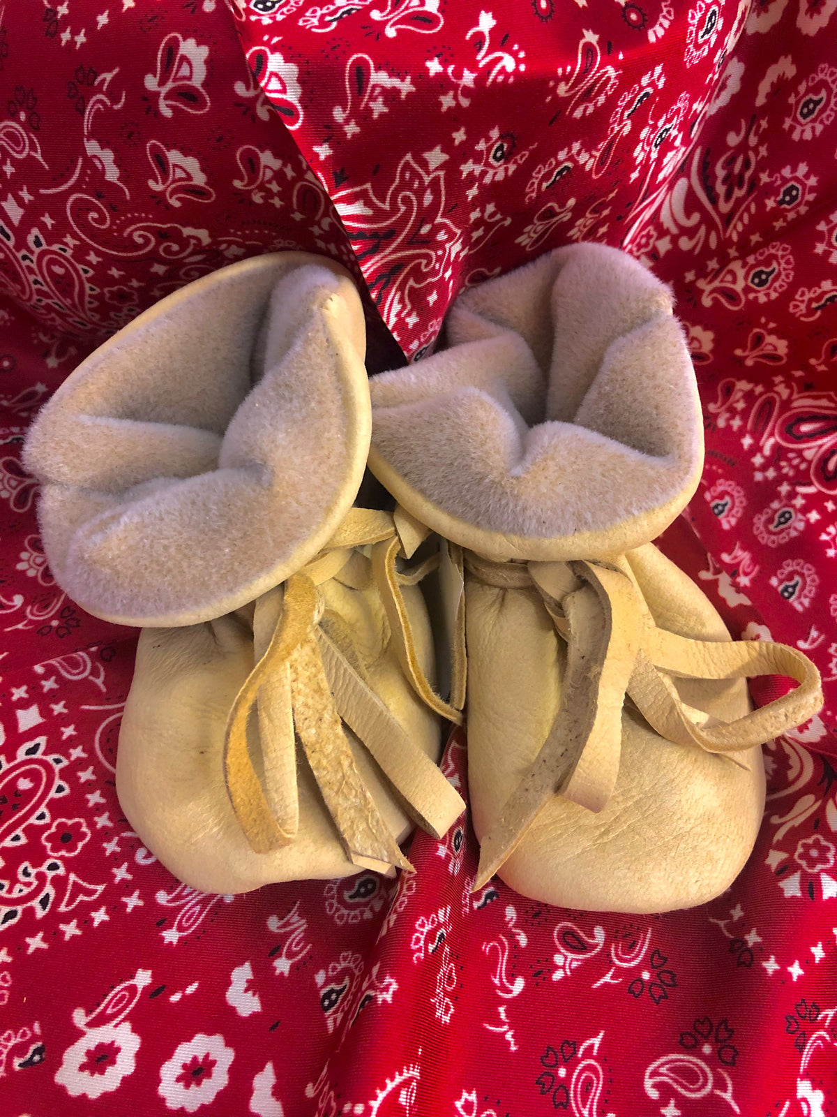 Geier Baby Natural Deerskin Moccasin