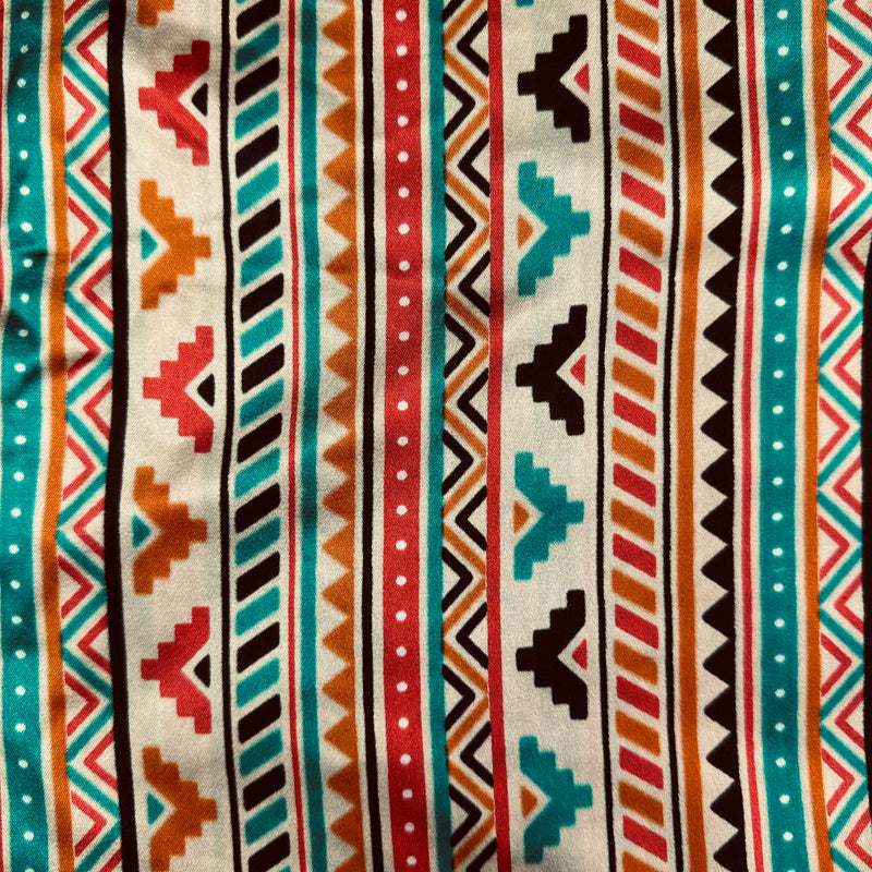 M & F Aztec Multi Silk Scarf