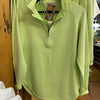 PBJ Womens 1/4 Zip Cotton Pullover - Light Mint Green