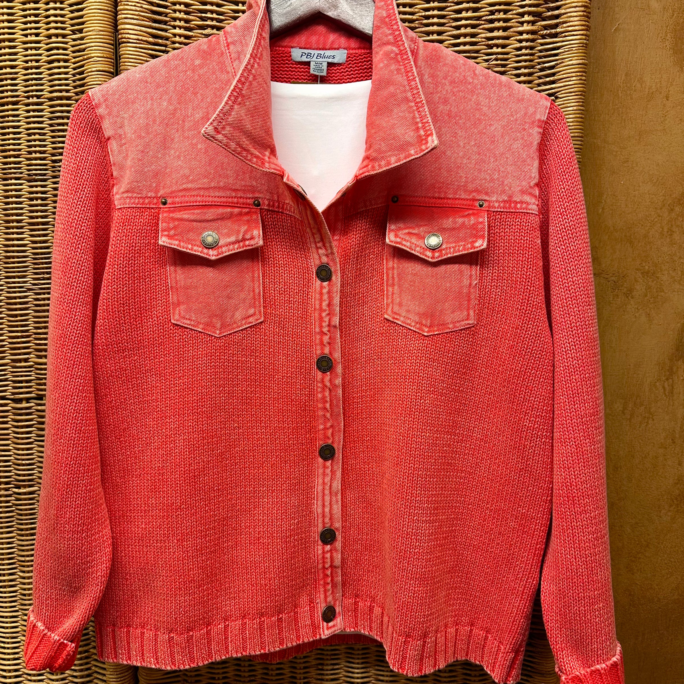PBJ Womens Snap Front Sweater Jacket