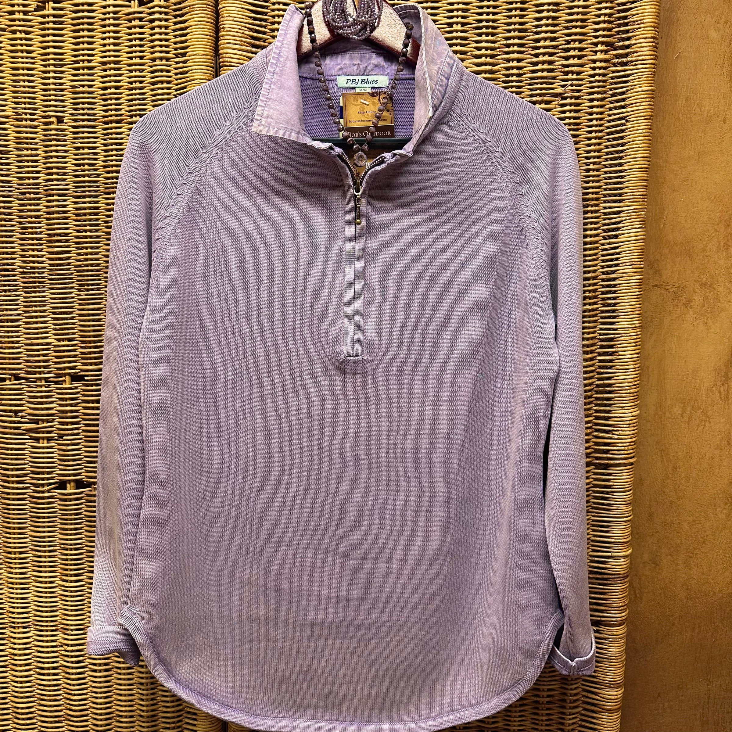 PBJ Womens 1/4 Zip Cotton Pullover