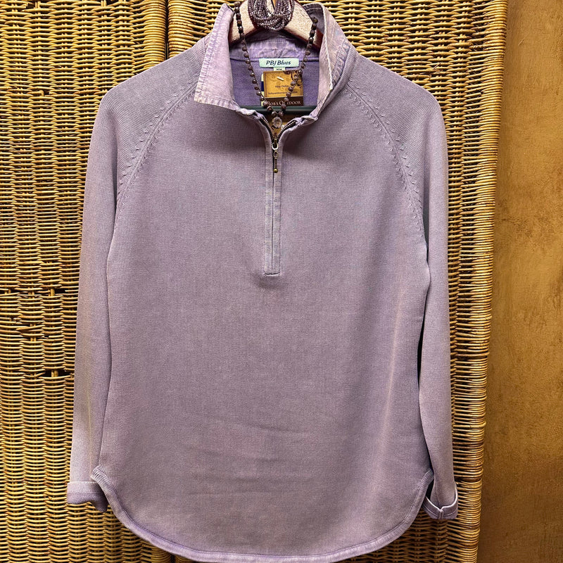 PBJ Womens 1/4 Zip Cotton Pullover