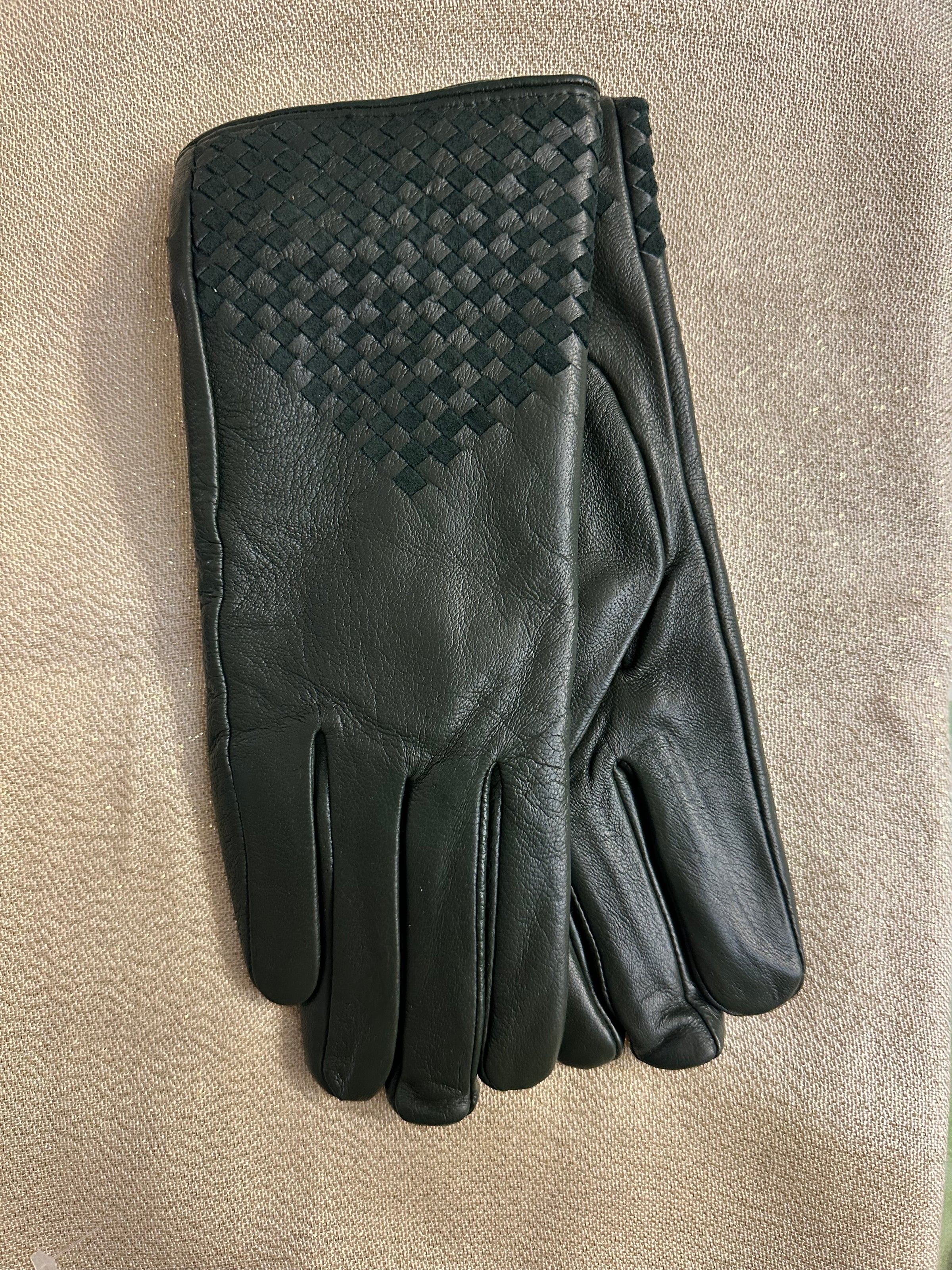 Mademoiselle Womens E Touch Genuine Leather Gloves