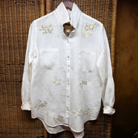 Caite and Kyla Linen Zora Shirt