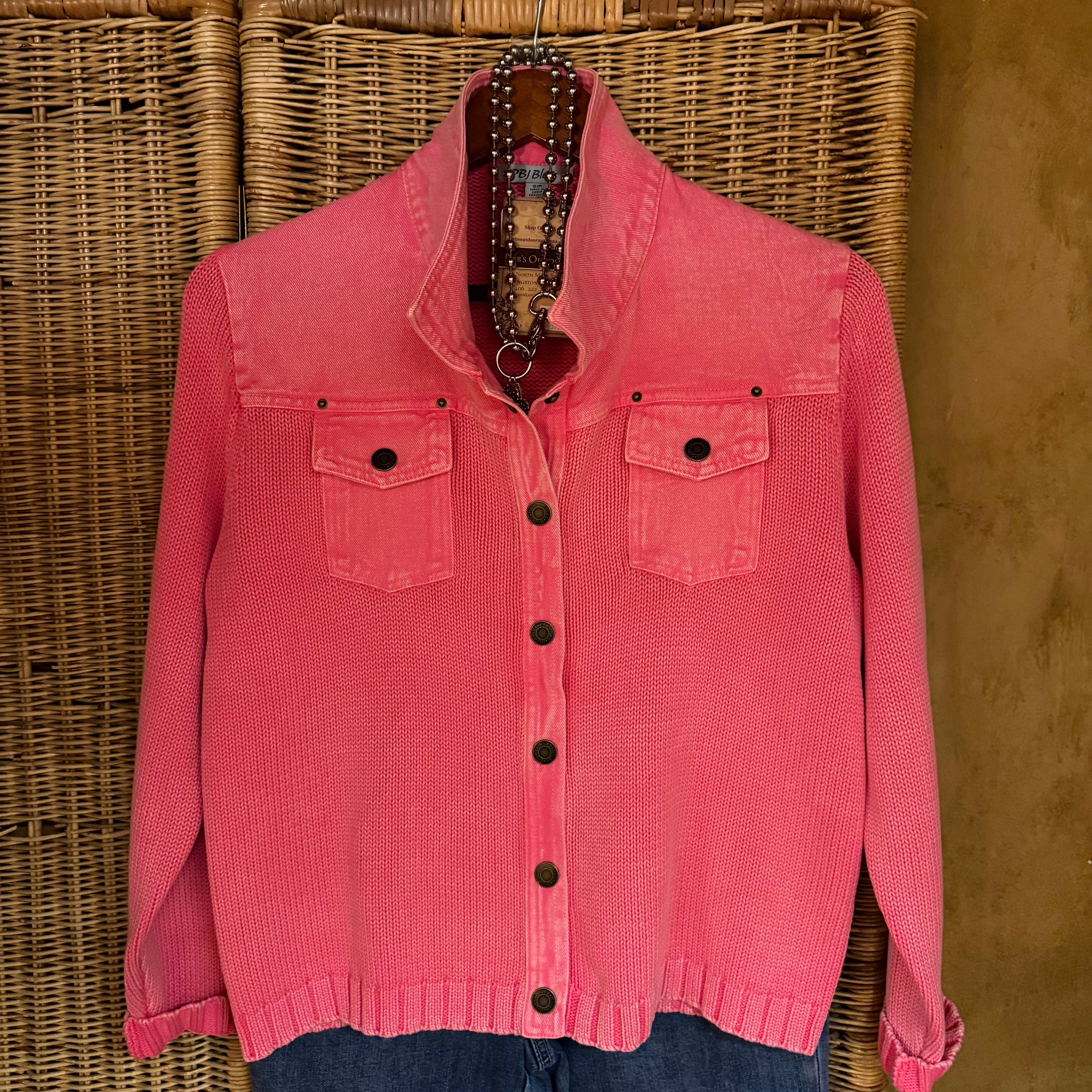 PBJ Womens Snap Front Sweater Jacket