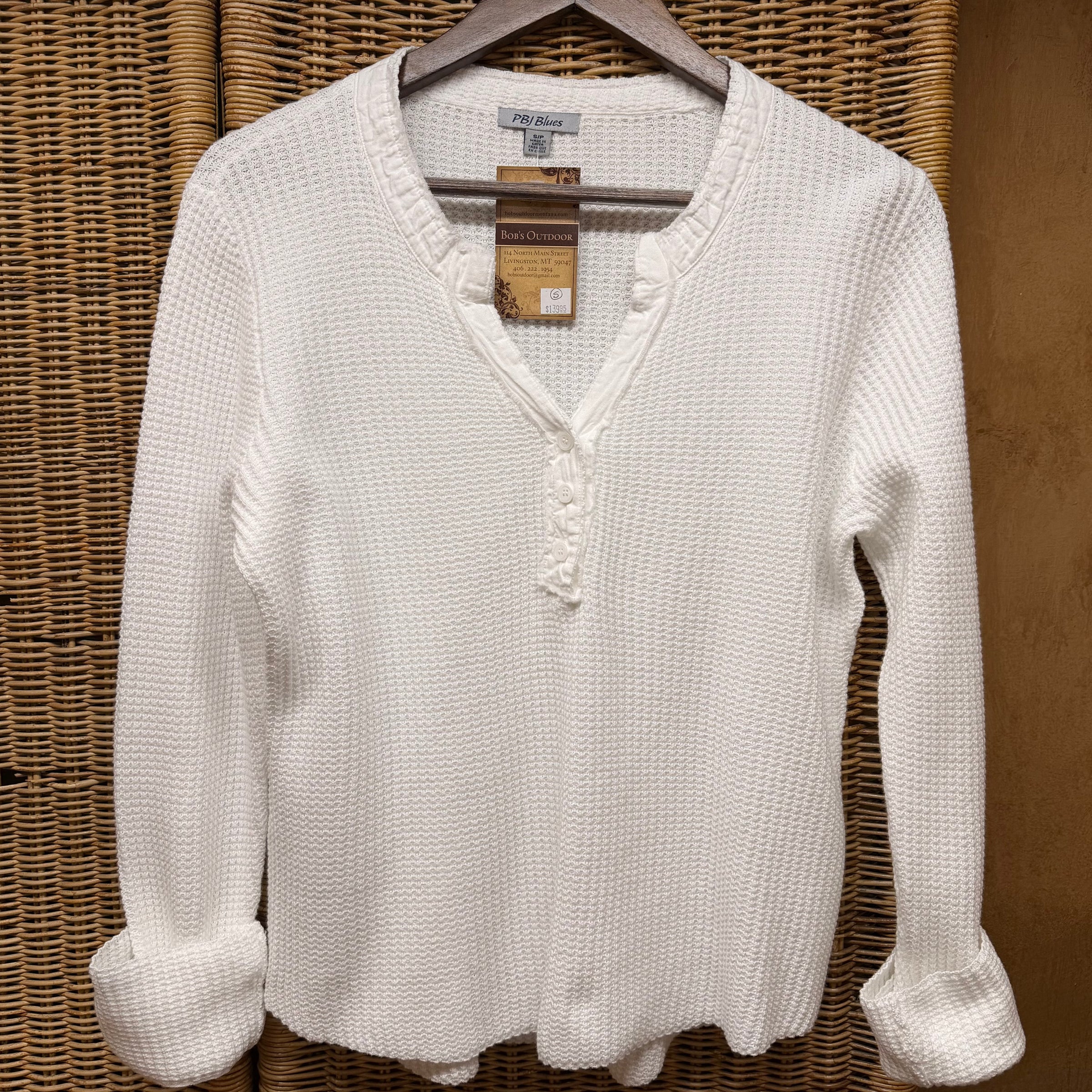 PBJ Womens Button V-Neck Sweater