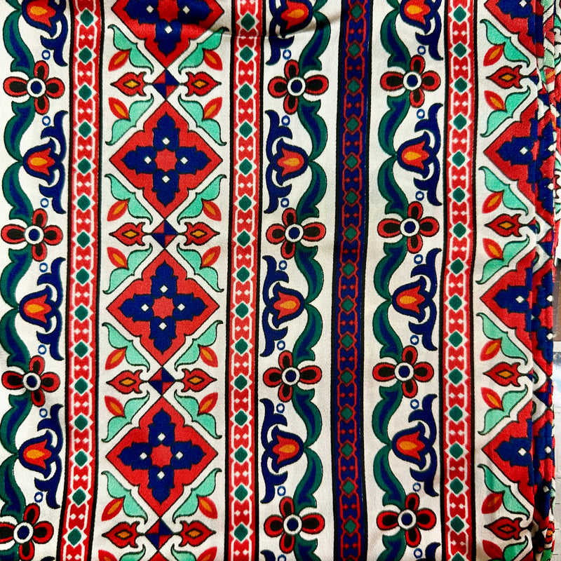 M & F Flower Multi Silk Scarf