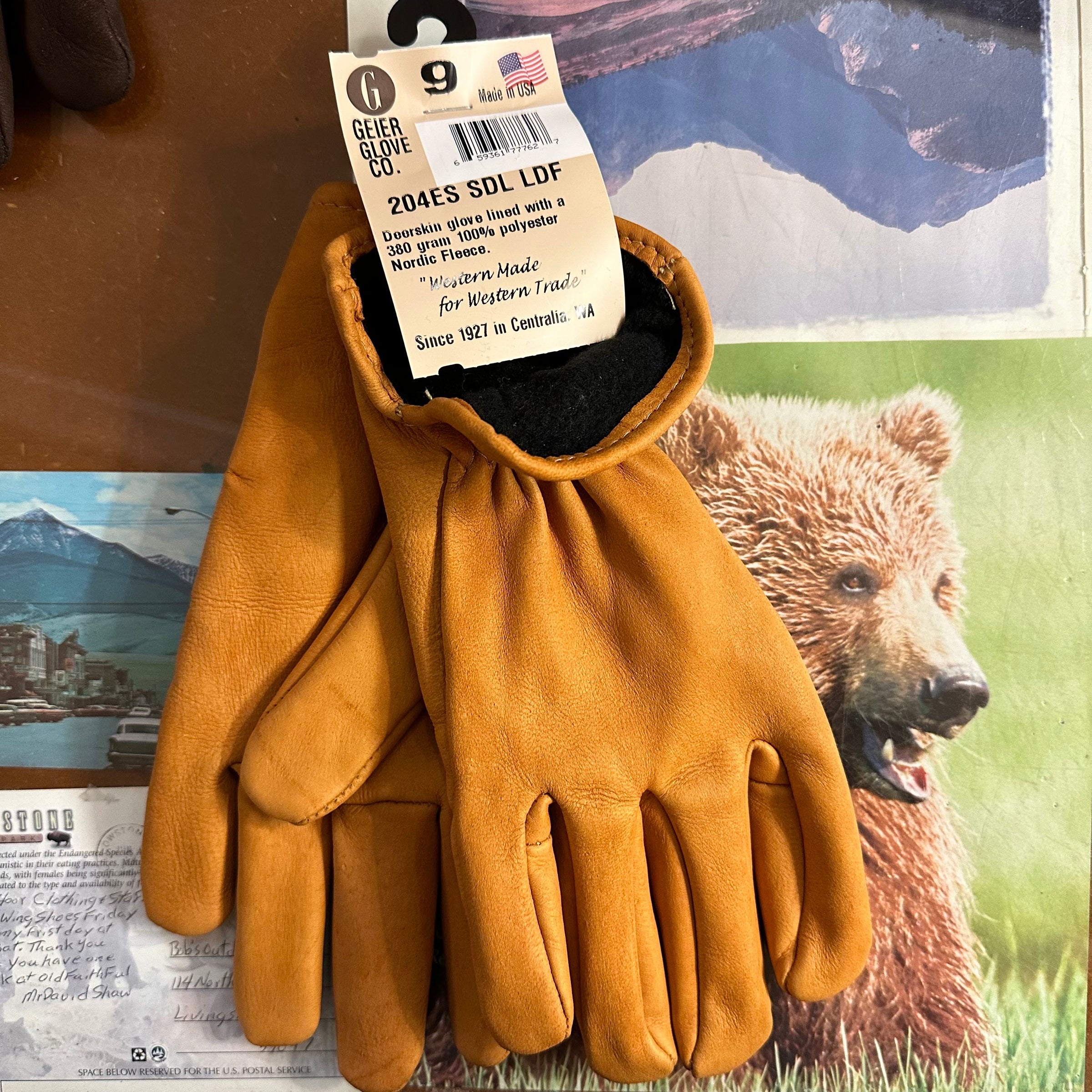 Geier Glove LINED  Deerskin Gloves - Saddle