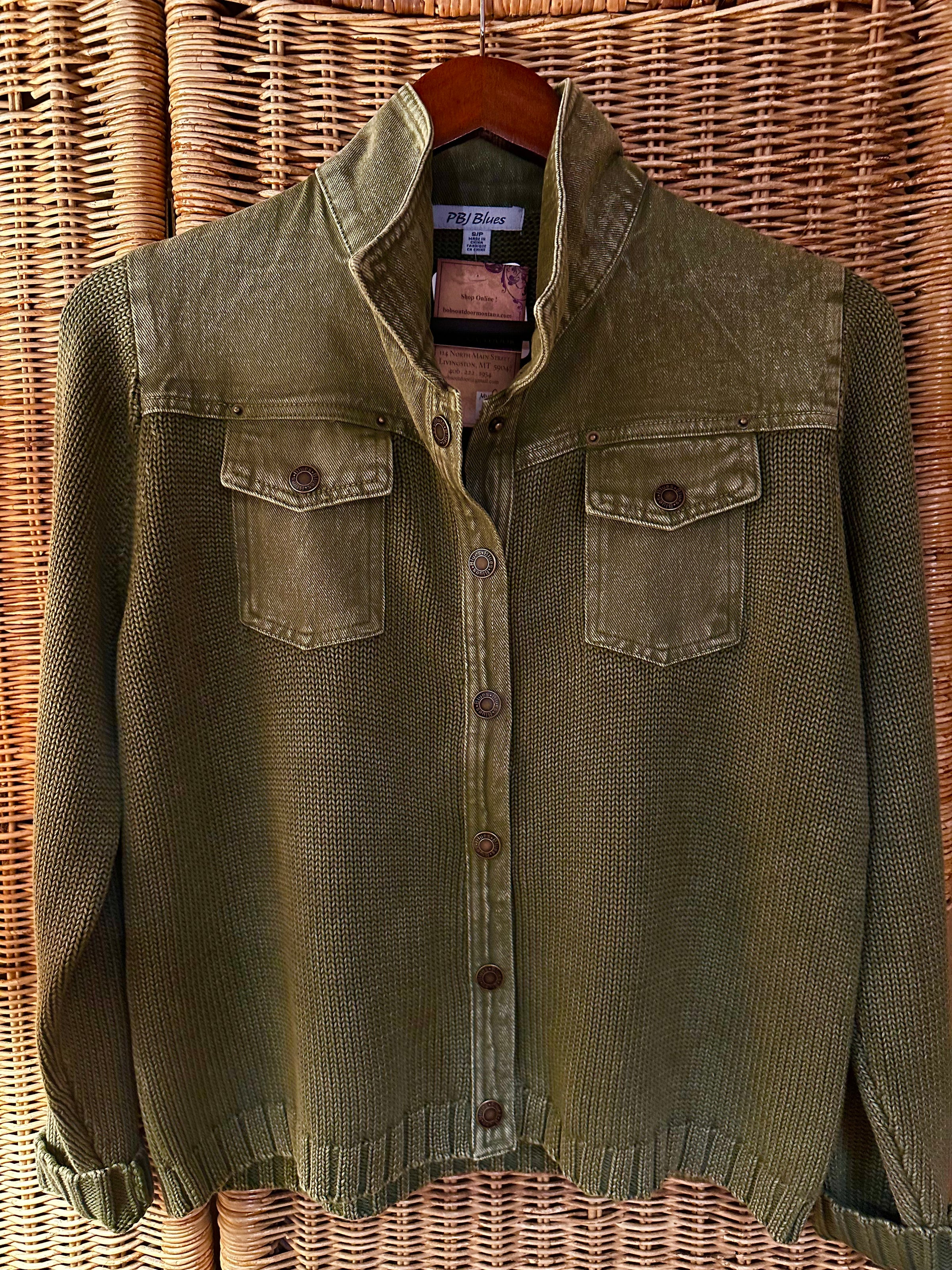 PBJ Womens Snap Front Sweater Jacket