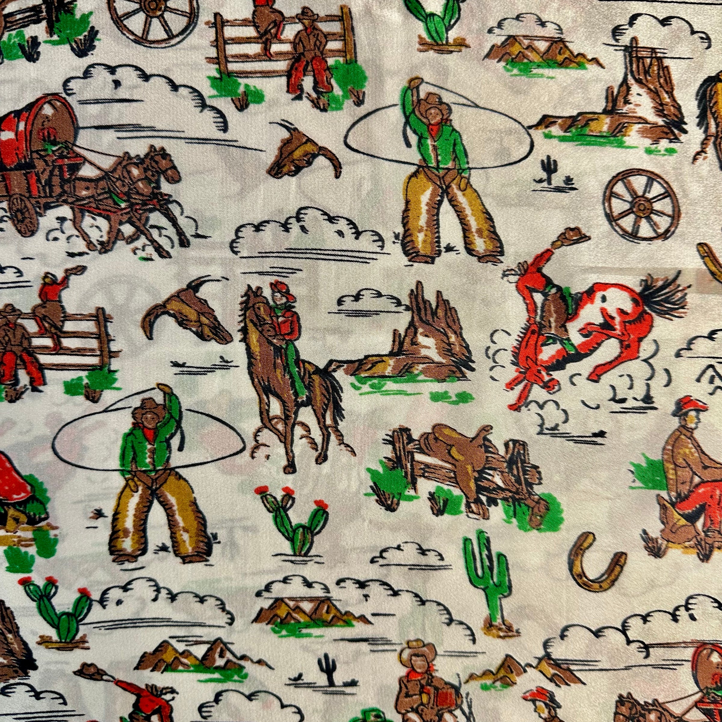 M & F Boots Retro Ranch White Scarf