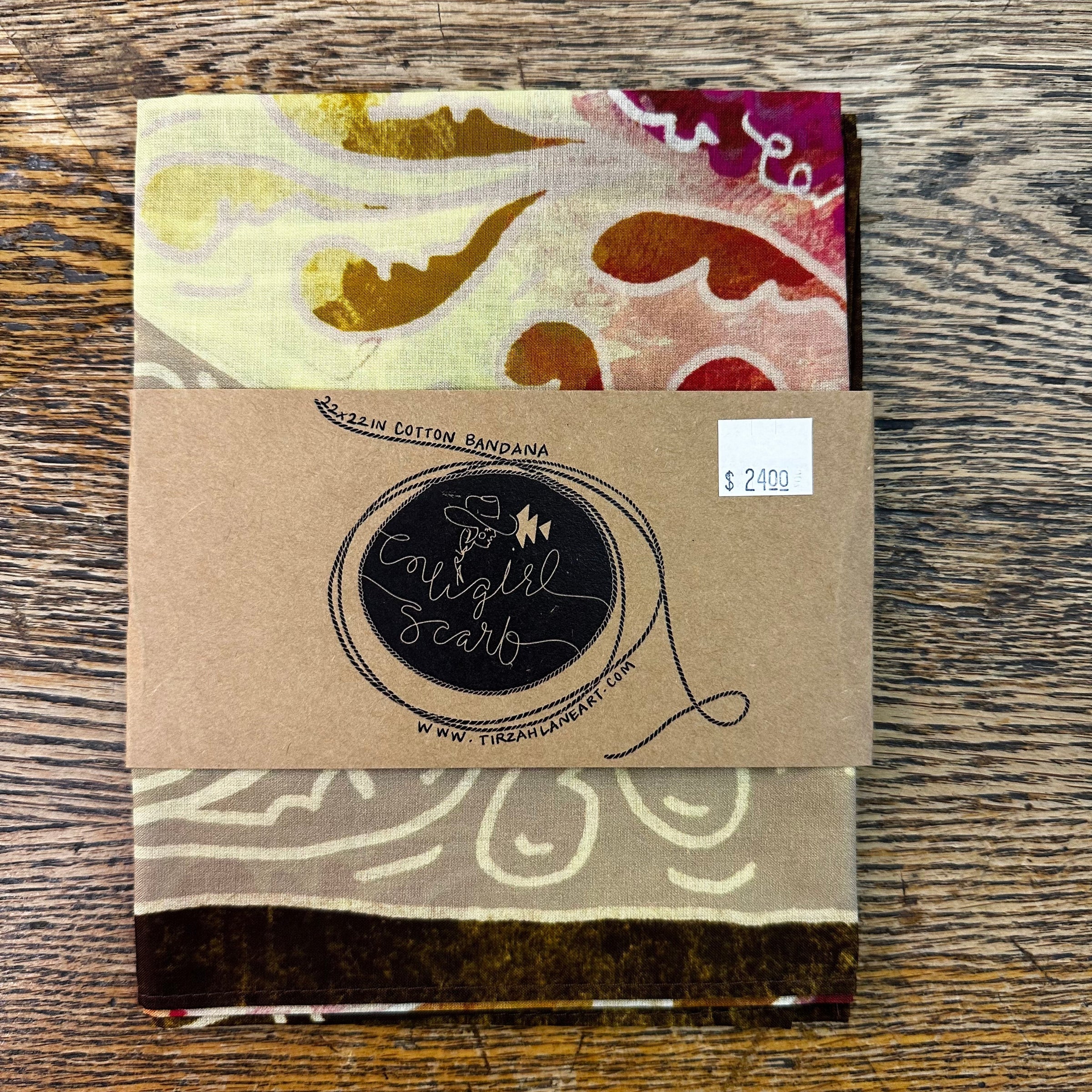 Tirzah Lane Art Cotton Scarf - Western Cowgirl