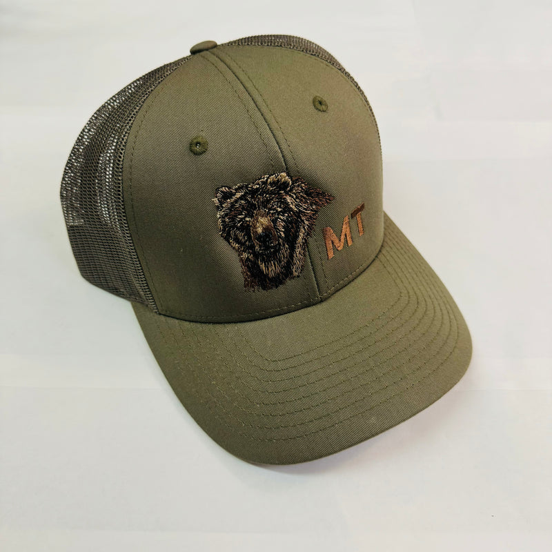 Montana Grizzly Embroidery Cap in Sage