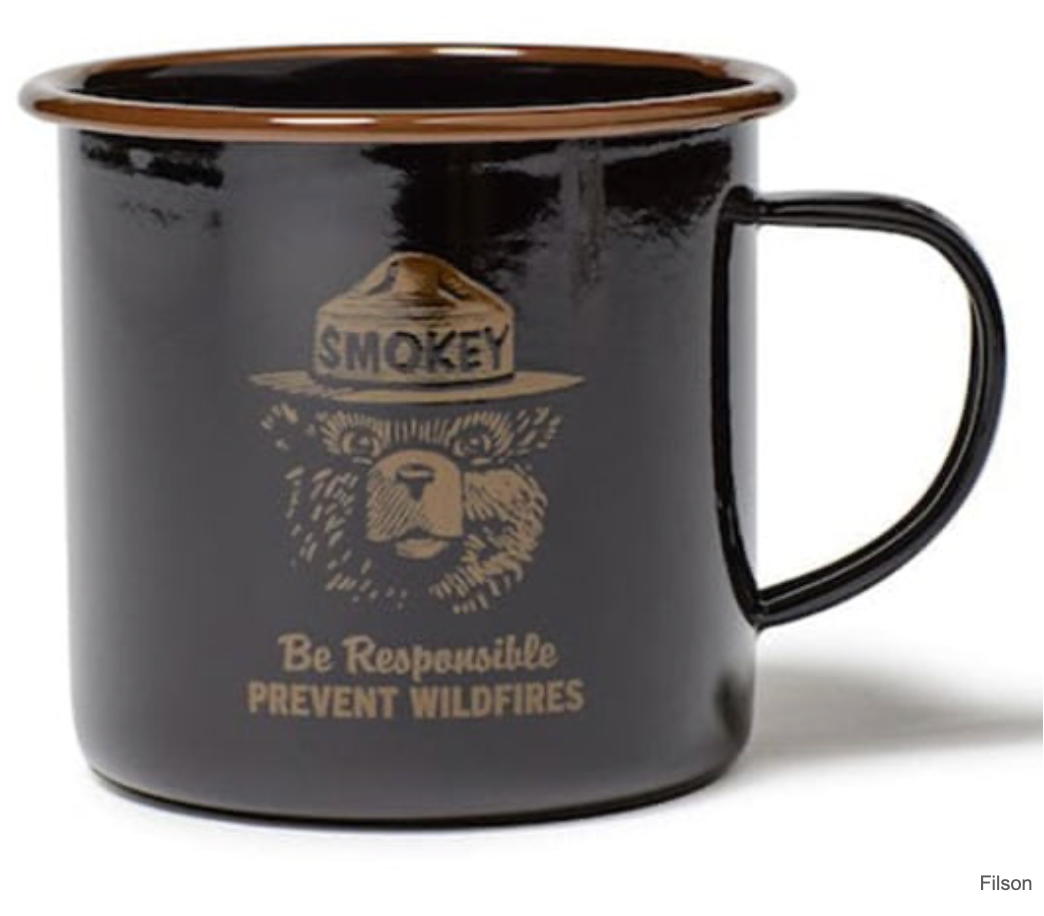 Filson Smokey Bear Enamelware Coffee Mug - Bob's Outdoor