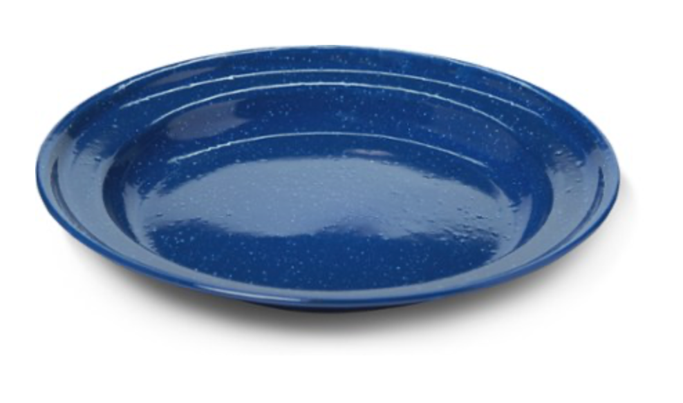 Blue Enamelware Plate - Bob's Outdoor