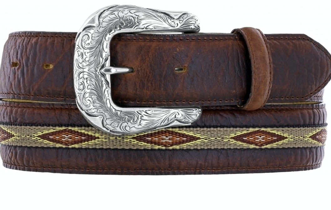 Mens Justin Northern Buffalo/Bison Belt