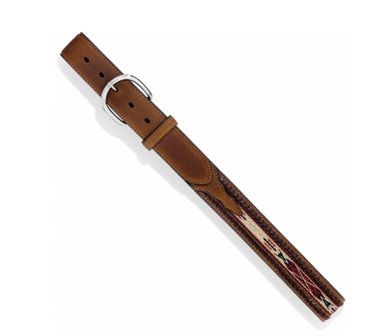 Mens Tony Lama Lace Edge Horsehair Ribbon Belt