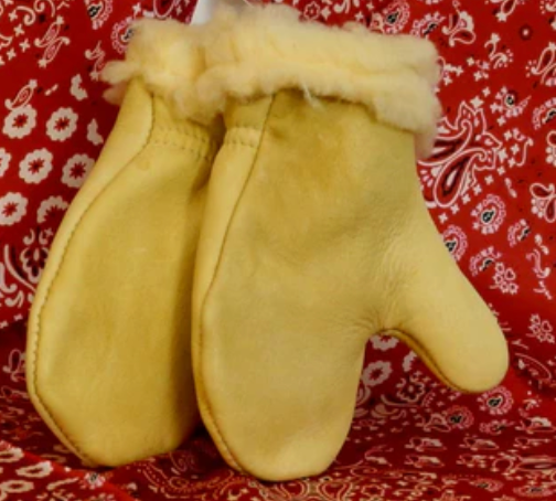 Century Deerskin Leather Lined Mittens