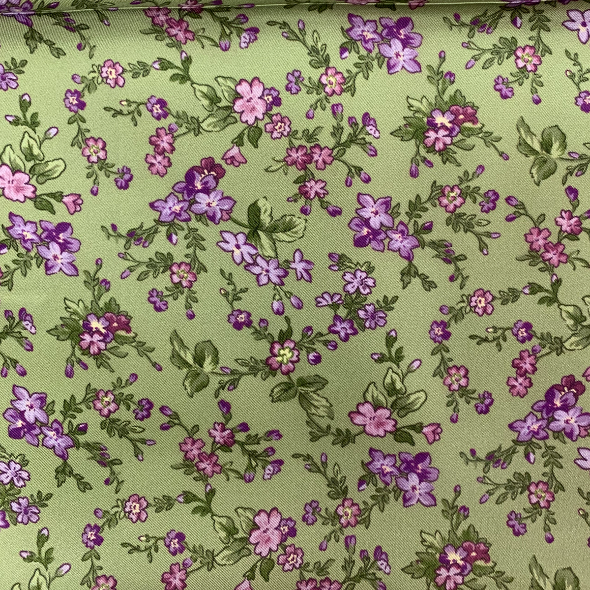 Austin Accent Green Purple Flowers Silk Scarf - Bob's Outdoor