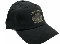 Montana Silver Elk Embroidery Black Cap - Olive Lettering
