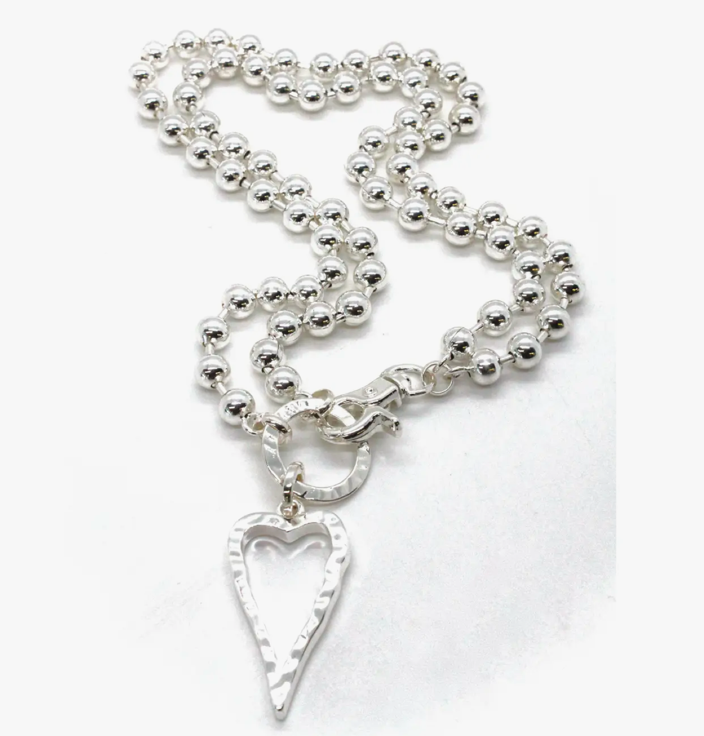 Lizou Convertible Double Strand Heart Necklace - Open Heart