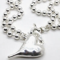 Lizou Convertible Double Strand Heart Necklace - Chunky Heart - Bob's Outdoor