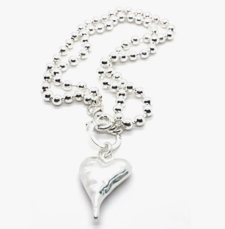 Lizou Convertible Double Strand Heart Necklace - Chunky Heart - Bob's Outdoor