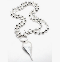 Lizou Convertible Double Strand Heart Necklace - Long Heart