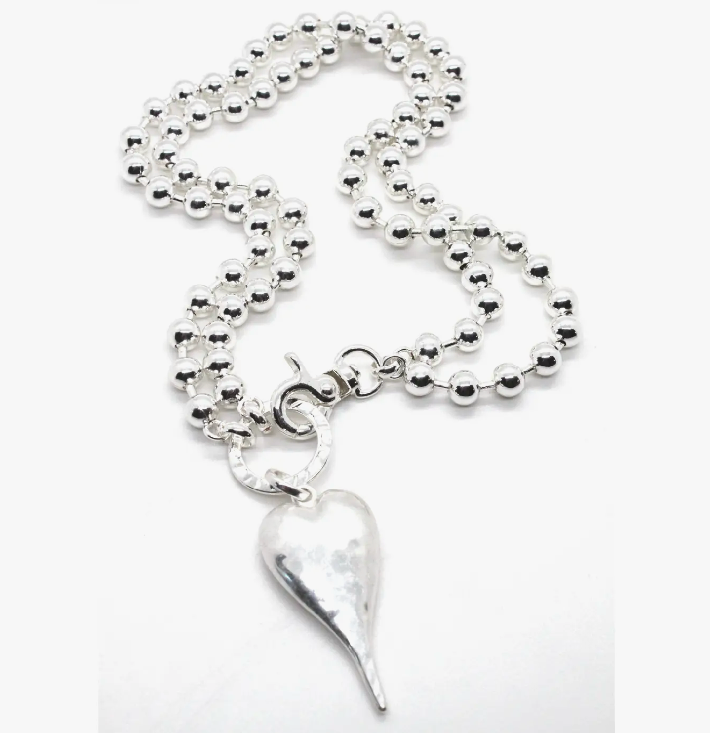 Lizou Convertible Double Strand Heart Necklace - Long Heart