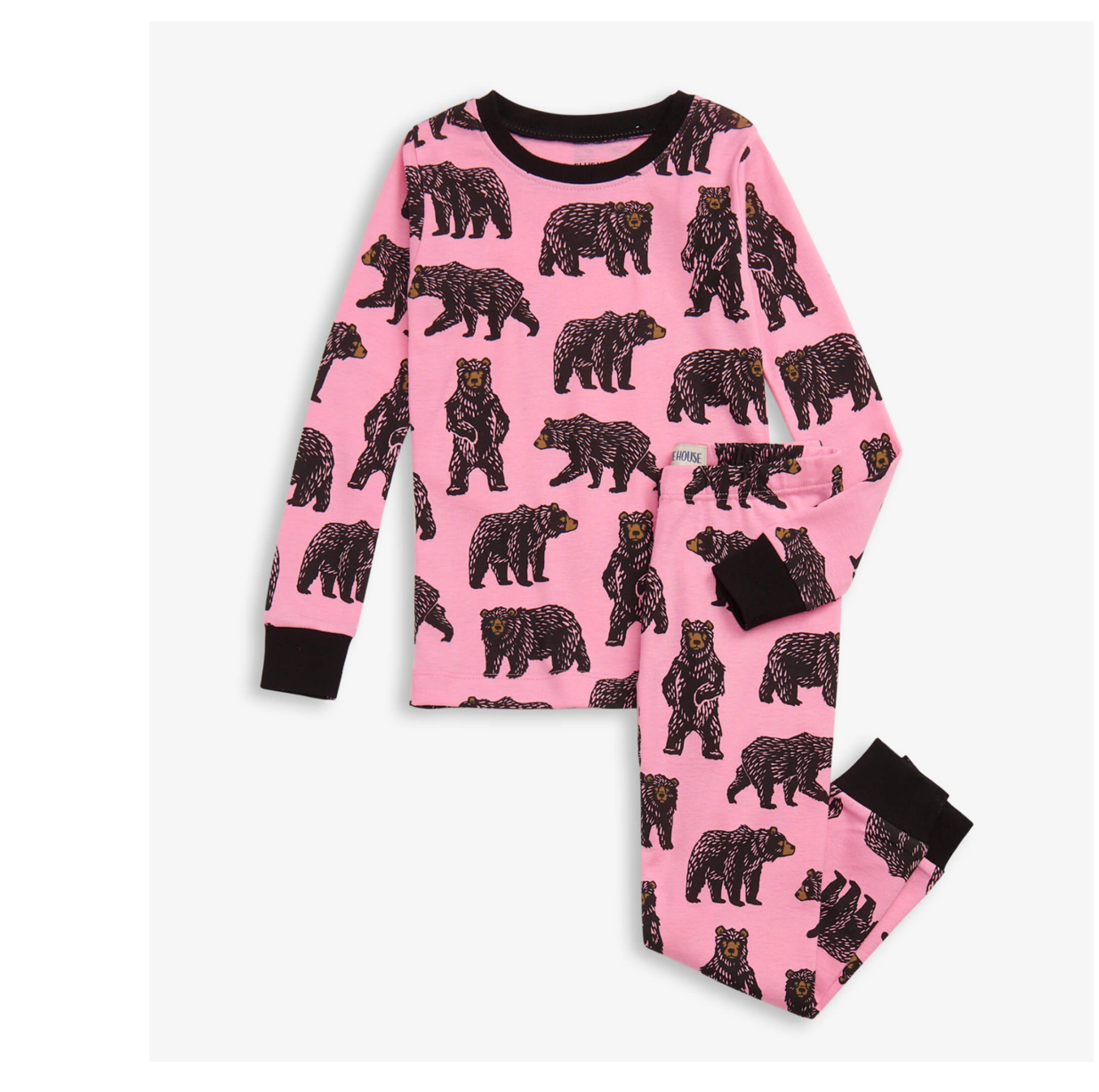 Little Blue House Kids Pink Wild Bears Pajama Set