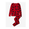 Little Blue House Kids Moose on Red Pajama Set