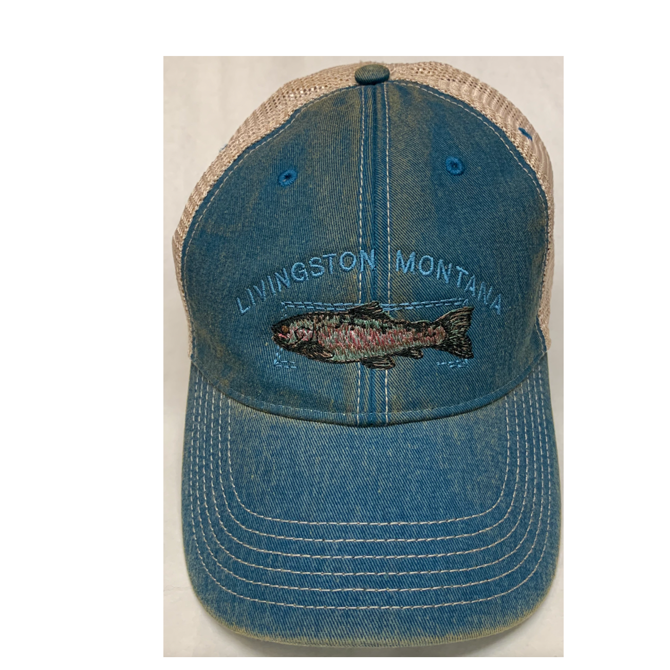 Montana Trout Embroidery Marine/Khaki Cap
