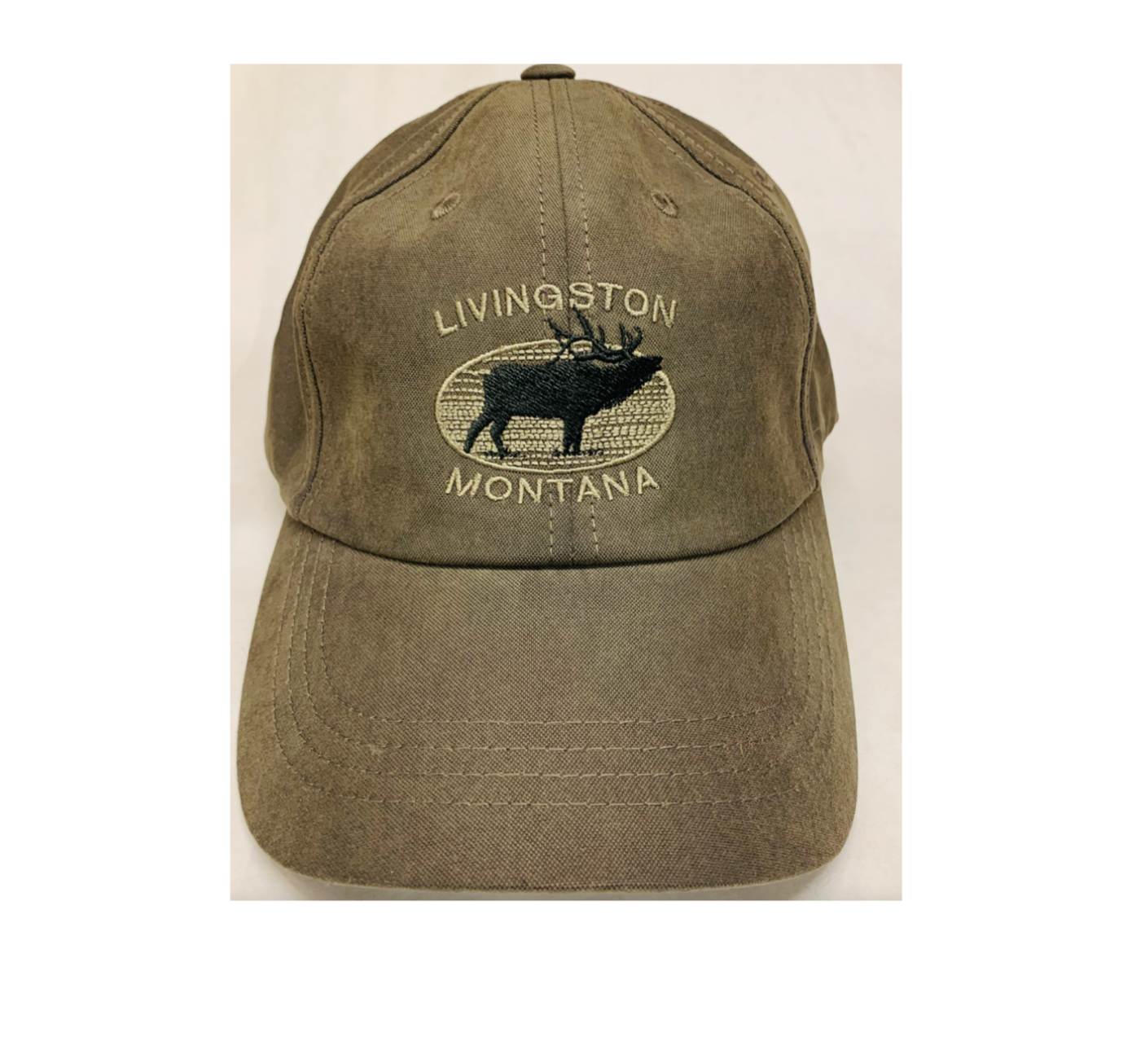 Montana Elk Embroidery Olive Cap