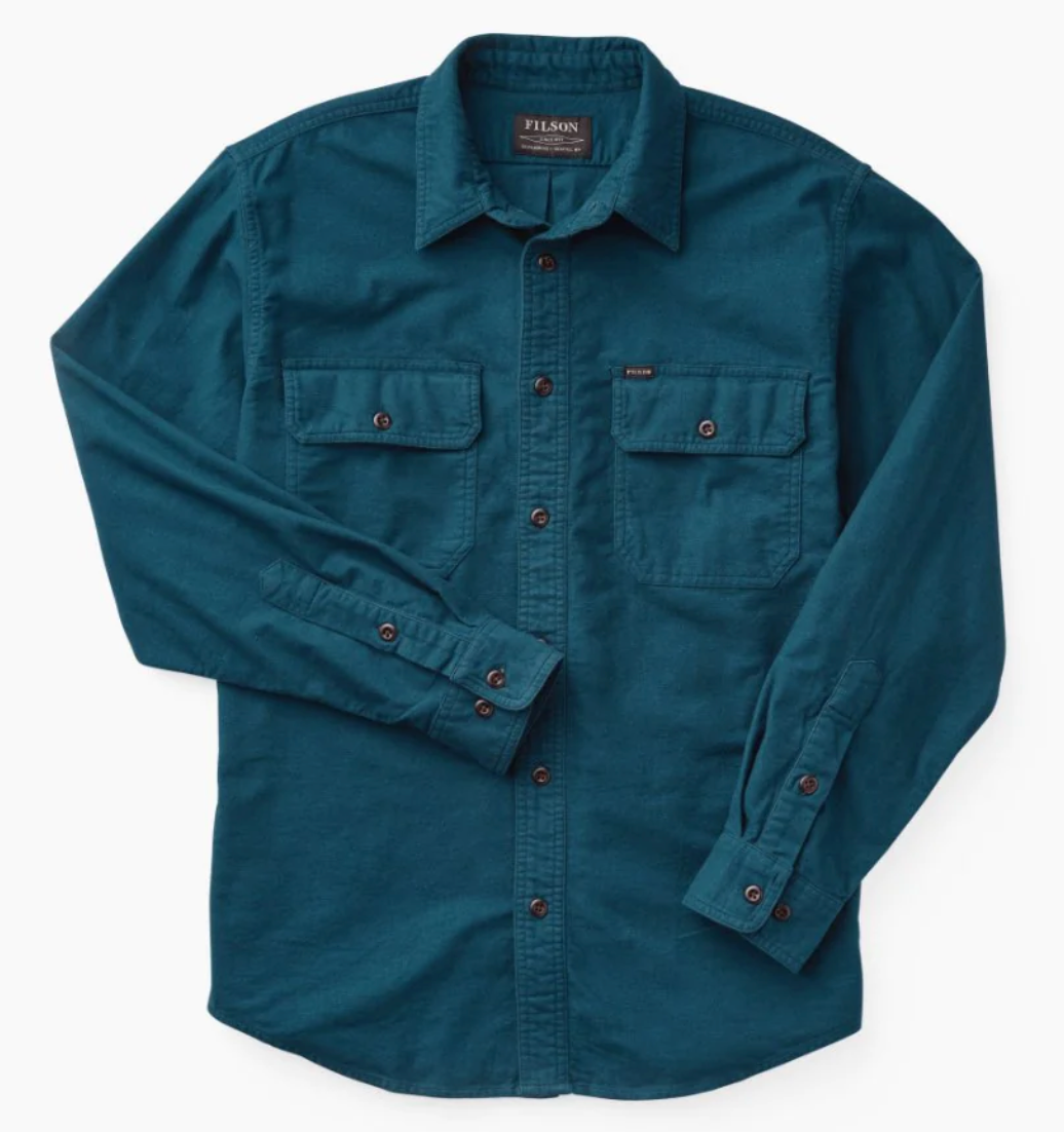 Filson Mens Field Flannel Shirt - Legion Blue