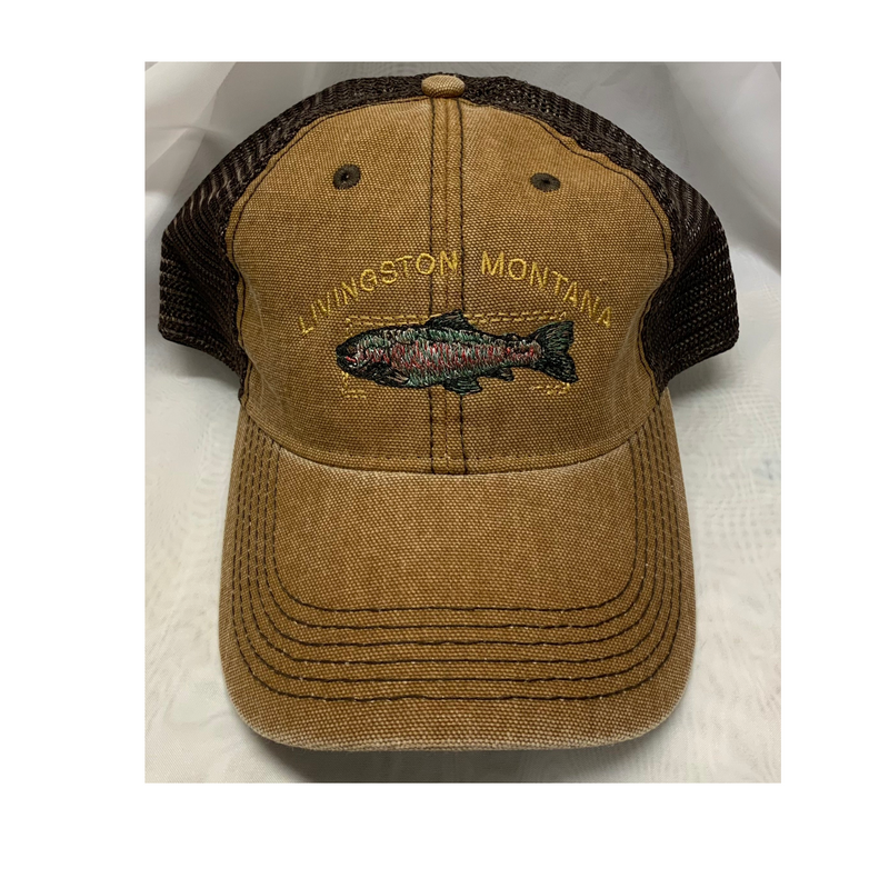 Montana Trout Embroidery Camel/Brown Cap