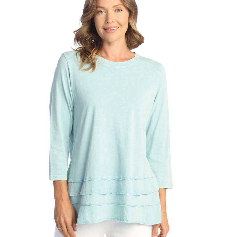 Jess & Jane Womens Cotton Slub Tunic Tee