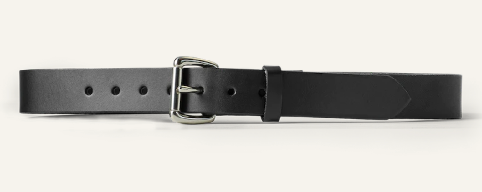 Filson Genuine Bridle Leather Belt 1 1/4" Black